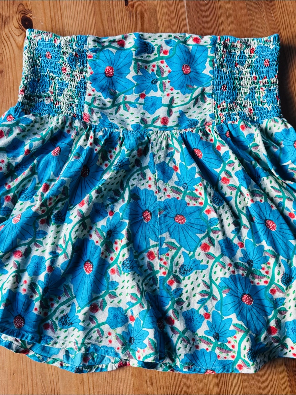 NATURAL LIFE Blue Floral Mini Skirt